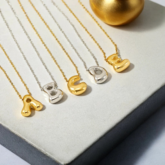 Bubble Initial Necklace